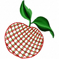 Apple Embroidery Design 6